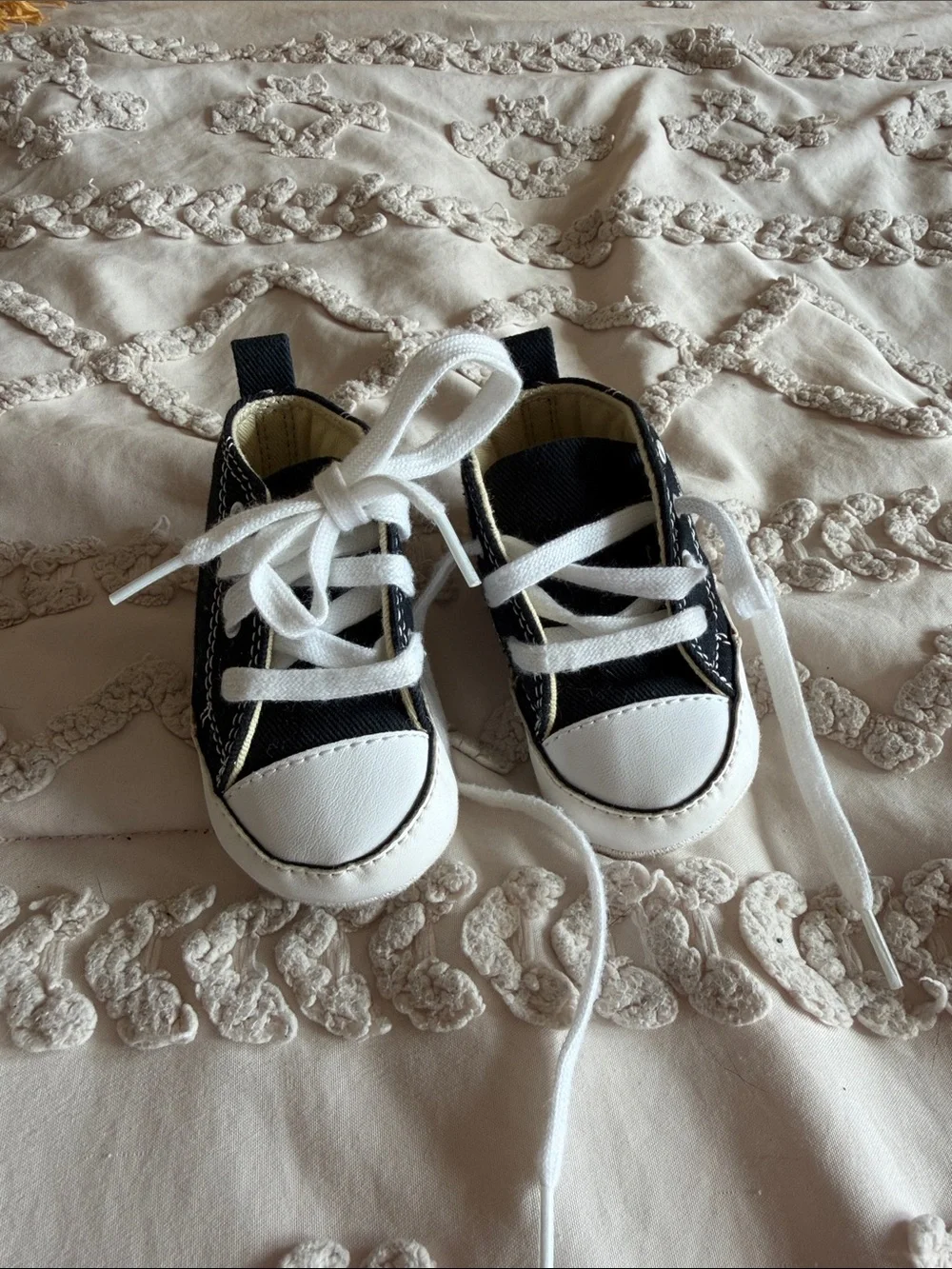 Converse Baby Black & White High-Top Sneakers